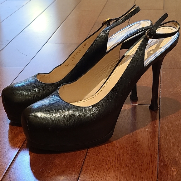 Saint Laurent YSL Tribtoo Slingback Pumps - Picture 4 of 11